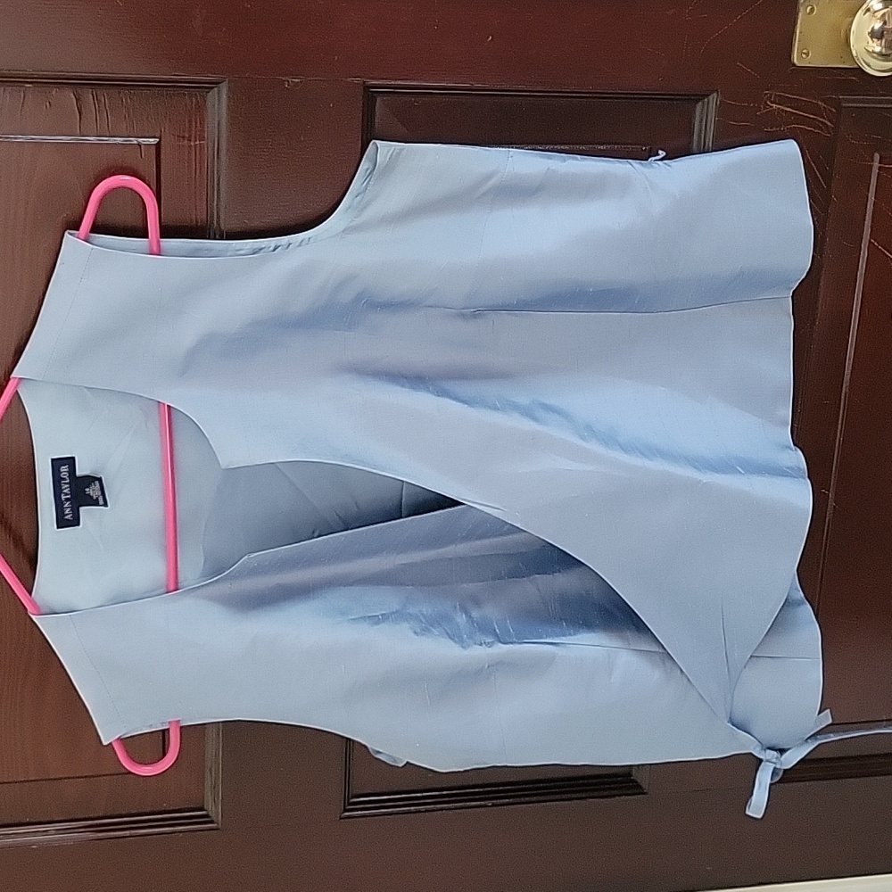 Light blue silk vest